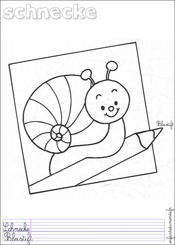 coloriage escargot 1
